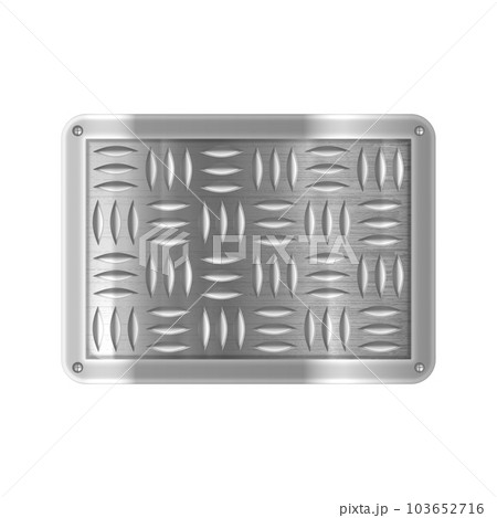 Metal board, steel plate vector background. Shield Metal board, steel plate vector background. Shield 103652716