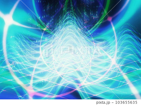 幾何学的な青い光線が渦巻く抽象的な背景 幾何学的な青い光線が渦巻く抽象的な背景 103655635