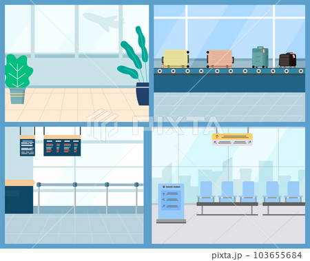 Set of Airport Elements and Halls, Air Travel 103655684