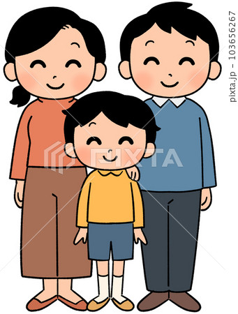 男性と女性と男の子 103656267