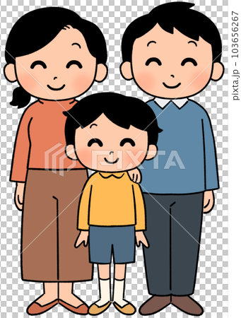 男性と女性と男の子 103656267