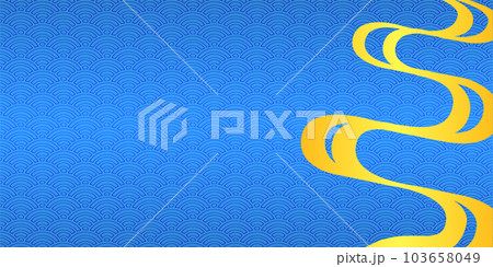 金色の青海波の背景画像 年賀状用の背景イラスト 金色の青海波の背景画像 年賀状用の背景イラスト 103658049