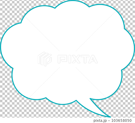 吹き出しふわふわブルー 吹き出しふわふわブルー 103658050