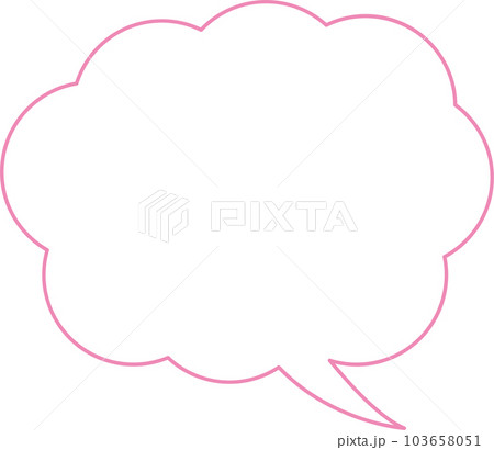 吹き出しふわふわピンク 吹き出しふわふわピンク 103658051