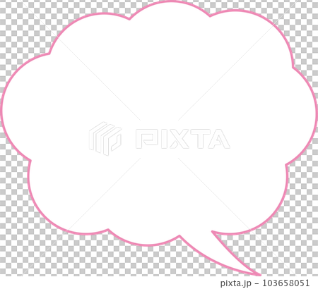 吹き出しふわふわピンク 吹き出しふわふわピンク 103658051