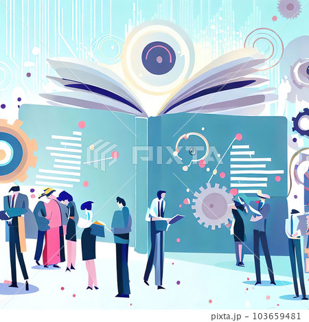 Conduct market research and obtain potential customer information,illustration style,big data  103659481