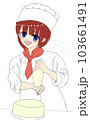 パティシエ見習いの女の子 103661491