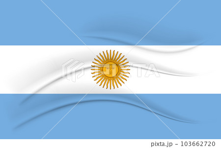 National flag of Argentina with silk effect. 3D illustration, vector National flag of Argentina with silk effect. 3D illustration, vector 103662720