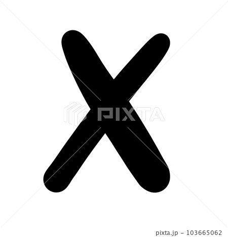 X capital letter X capital letter 103665062