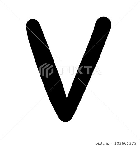 V capital letter 103665375