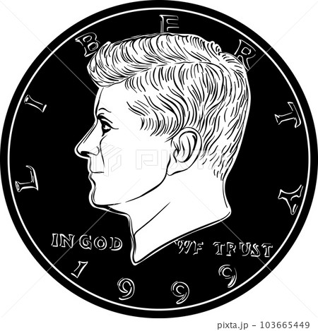 Vector United States coin Half dollar 103665449