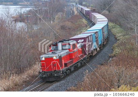 函館本線　大沼ー仁山　JR貨物　DD51-1150（鷲別） 103666240