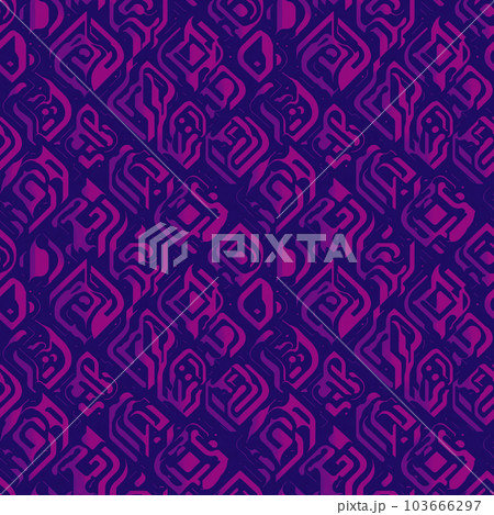 Oriental ethnic lattice design in purple and pink colors, seamless abstract background. Modern Luxury Graphic Ornament Oriental ethnic lattice design in purple and pink colors, seamless abstract background. Modern Luxury Graphic Ornament 103666297