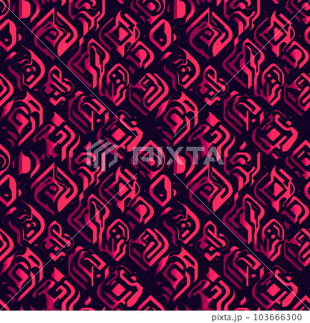 Oriental ethnic lattice design in red and dark colors, seamless abstract background. Modern Luxury Graphic Ornament Oriental ethnic lattice design in red and dark colors, seamless abstract background. Modern Luxury Graphic Ornament 103666300