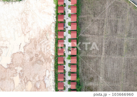 Land and house in aerial view. 103666960