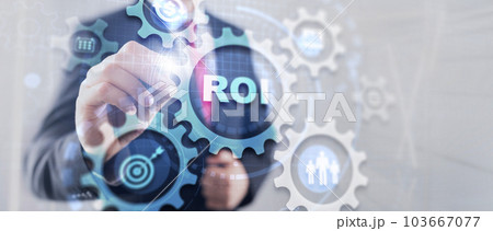 ROI Return on Investment Finance Internet Business Technology Concept 103667077