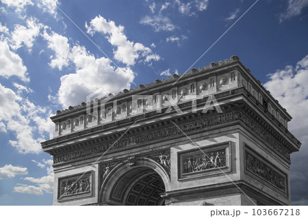 Arc de Triomphe (against the background of very beautiful sky with clouds), Paris, France Arc de Triomphe (against the background of very beautiful sky with clouds), Paris, France 103667218