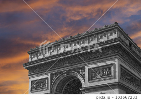 Arc de Triomphe (against the background of very beautiful sky with clouds), Paris, France Arc de Triomphe (against the background of very beautiful sky with clouds), Paris, France 103667233