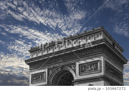 Arc de Triomphe (against the background of very beautiful sky with clouds), Paris, France Arc de Triomphe (against the background of very beautiful sky with clouds), Paris, France 103667272