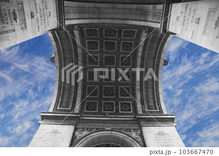 Arc de Triomphe (against the background of very beautiful sky with clouds), Paris, France Arc de Triomphe (against the background of very beautiful sky with clouds), Paris, France 103667470