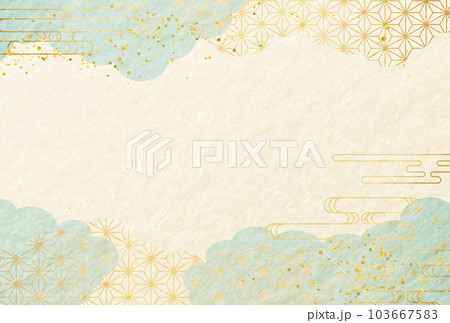夏 和柄 和紙 水色・青・金・高級感・雲 背景 父の日 お中元 夏 和柄 和紙 水色・青・金・高級感・雲 背景 父の日 お中元 103667583