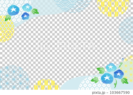 朝顔・暑中見舞い・お中元・夏・和柄・背景・枠 朝顔・暑中見舞い・お中元・夏・和柄・背景・枠 103667590