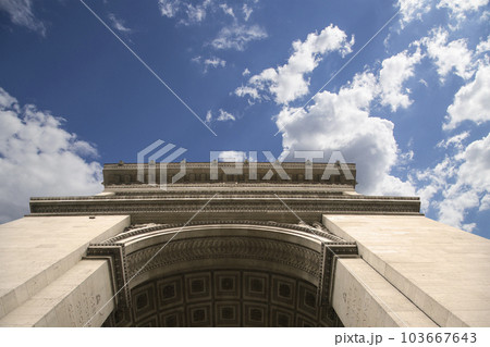 Arc de Triomphe (against the background of very beautiful sky with clouds), Paris, France Arc de Triomphe (against the background of very beautiful sky with clouds), Paris, France 103667643
