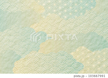 お中元 暑中見舞い 和柄 雲の和紙の背景 お中元 暑中見舞い 和柄 雲の和紙の背景 103667991