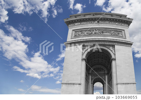 Arc de Triomphe (against the background of very beautiful sky with clouds), Paris, France Arc de Triomphe (against the background of very beautiful sky with clouds), Paris, France 103669055