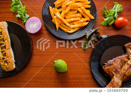 Food dishes meals dinner 103669709