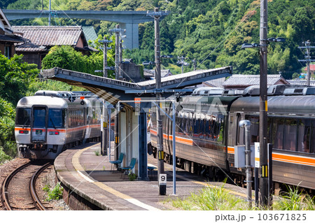 【紀勢本線】新鹿駅を通過する特急南紀6号 【紀勢本線】新鹿駅を通過する特急南紀6号 103671825