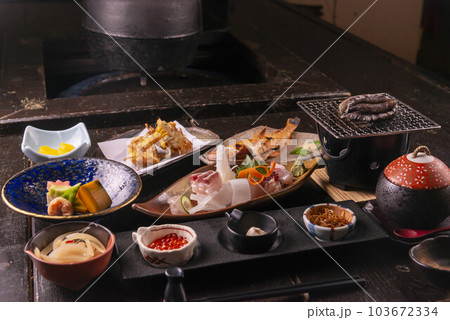 日本の美味しい夕食 103672334