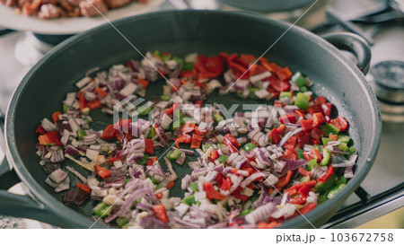 Frying pan on the fire Frying pan on the fire 103672758