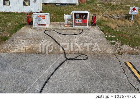 Jet Fuel Pump at a small airport Jet Fuel Pump at a small airport 103674710