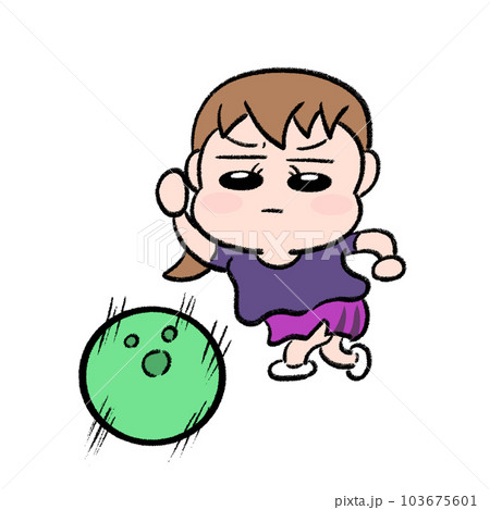ボーリング選手　女の子 103675601