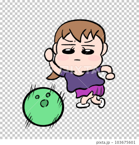 ボーリング選手　女の子 103675601
