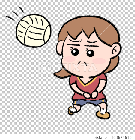 バレーボール　女の子 103675610