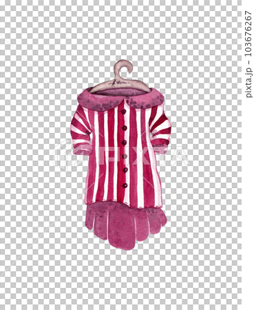 Dress with a vertical stripe print. Fashion illustration Dress with a vertical stripe print. Fashion illustration 103676267