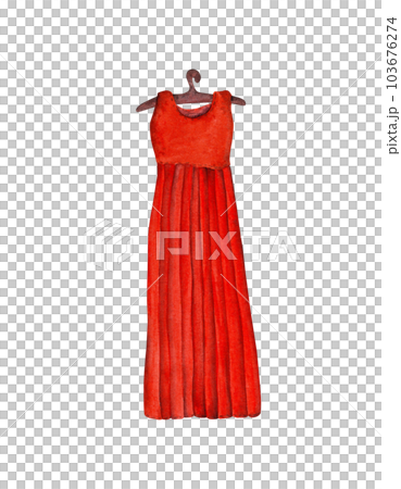 Long dress in watercolor. Fashion illustration Long dress in watercolor. Fashion illustration 103676274