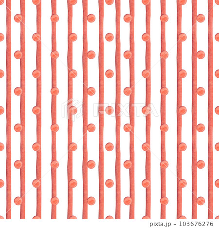 Seamless watercolor pattern. Abstract texture with circles and monochrome wavy stripes. Creative background with distorted lines. Decorative design with orange vertical stripes with distortion and pol Seamless watercolor pattern. Abstract texture with circles and monochrome wavy stripes. Creative background with distorted lines. Decorative design with orange vertical stripes with distortion and pol 103676276