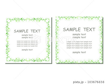 手描きの植物のイラストフレーム 手描きの植物のイラストフレーム 103676838