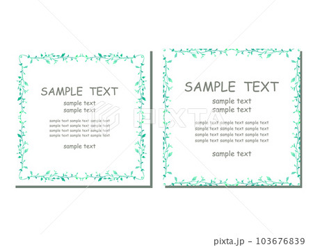 手描きの植物のイラストフレーム 103676839