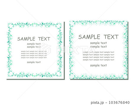 手描きの植物のイラストフレーム 手描きの植物のイラストフレーム 103676840