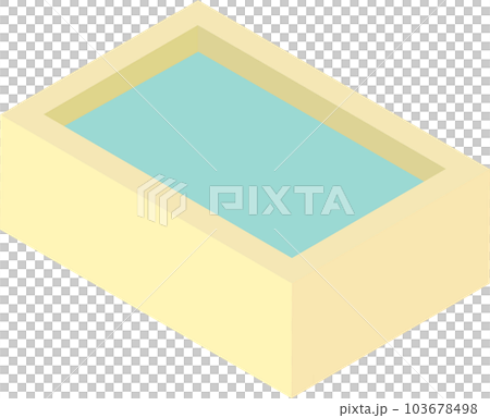 アイソメトリックな浴槽のイラスト 103678498