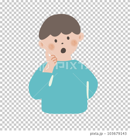 Boy in thinking pose Boy in thinking pose 103679143