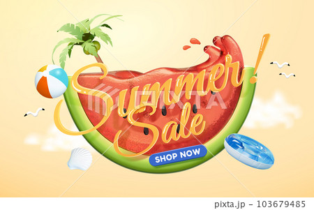 Refresh summer sale promo poster 103679485