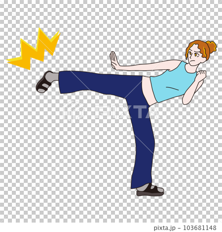 踢女涼鞋效果 103681148