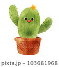【水彩風絵本】笑顔のサボテンさん 103681968