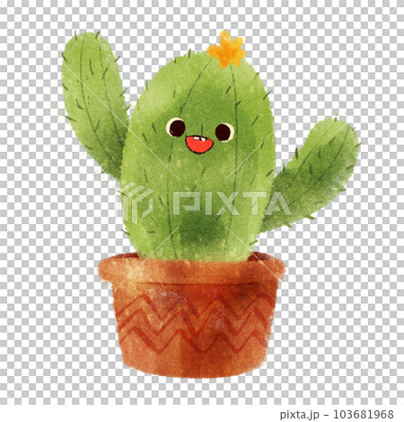 【水彩風絵本】笑顔のサボテンさん 【水彩風絵本】笑顔のサボテンさん 103681968