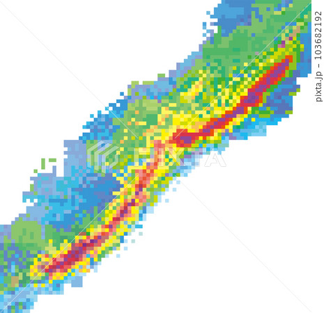 線状降水帯イラスト_背景透過 103682192